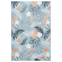 SAFAVIEH Cabana Elwyn Indoor/Outdoor Area Rug, Blue/Grey, 5' x 8'