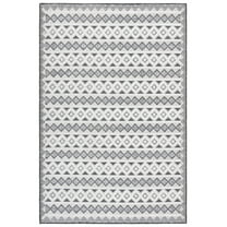 SAFAVIEH Cabana Ethan Geometric Indoor/Outdoor Area Rug, Black/Grey Ivory, 9' x 12'