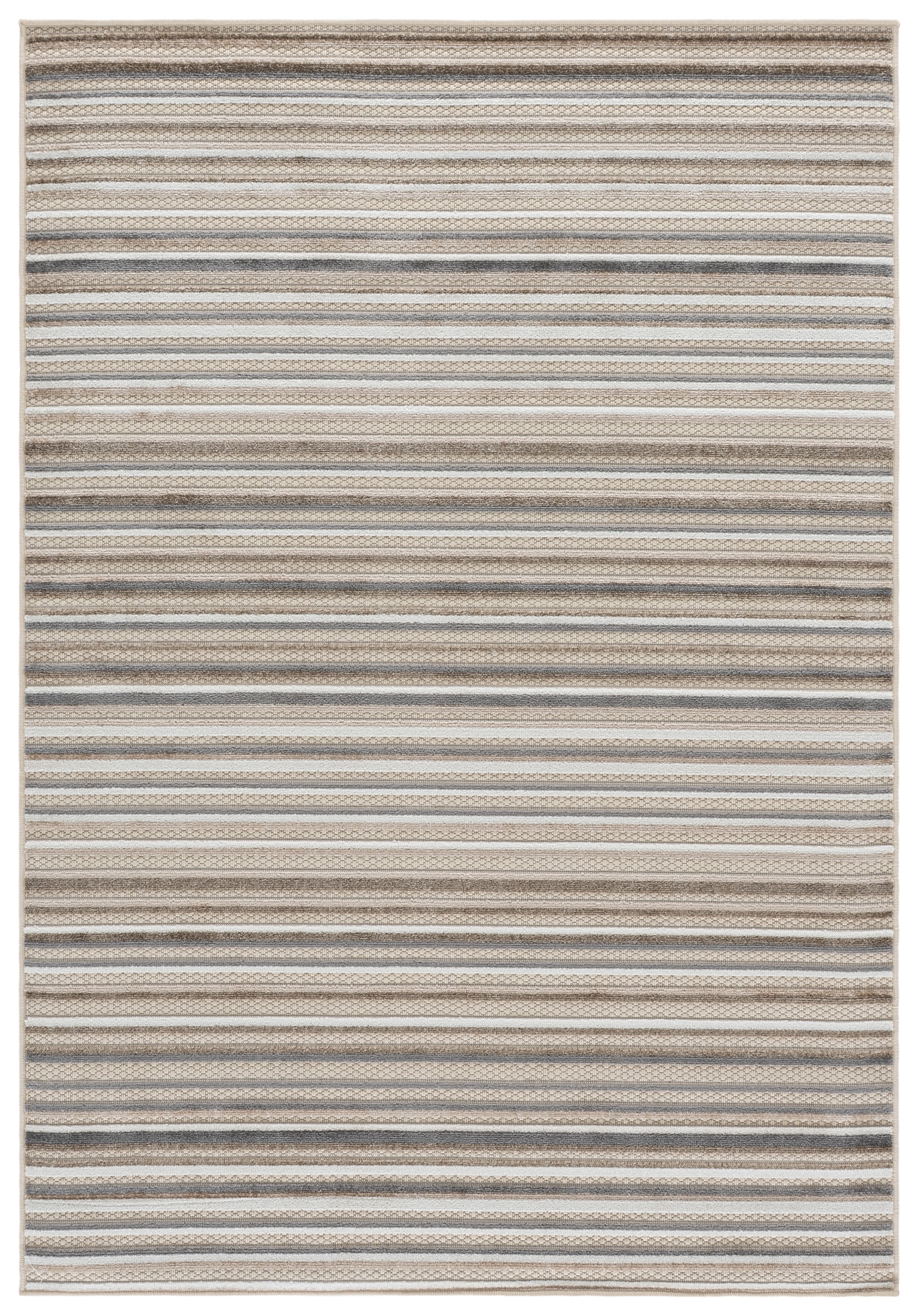 SAFAVIEH Cabana Fedelma Indoor/Outdoor Area Rug, Ivory/Grey, 4' x 7'