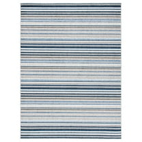 SAFAVIEH Cabana Fedelma Striped Indoor/Outdoor Area Rug, Grey/Blue, 2' x 3'