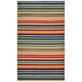thumbnail image 1 of SAFAVIEH Cabana Fedelma Striped Indoor/Outdoor Area Rug, Ivory/Green, 4'5" x 6'5", 1 of 17