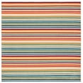 thumbnail image 1 of SAFAVIEH Cabana Fedelma Striped Indoor/Outdoor Area Rug, Ivory/Green, 6'7" x 6'7" Square, 1 of 8