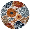 thumbnail image 1 of SAFAVIEH Cabana Garnet Floral Indoor/Outdoor Area Rug, Creme/Red, 4' x 4' Round, 1 of 17