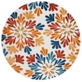 thumbnail image 1 of SAFAVIEH Cabana Georgiana Floral Indoor/Outdoor Area Rug, Creme/Red, 4' x 4' Round, 1 of 6