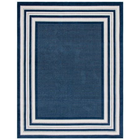SAFAVIEH Cabana Henry Striped Indoor/Outdoor Area Rug, Blue/Ivory, 8' x 10'