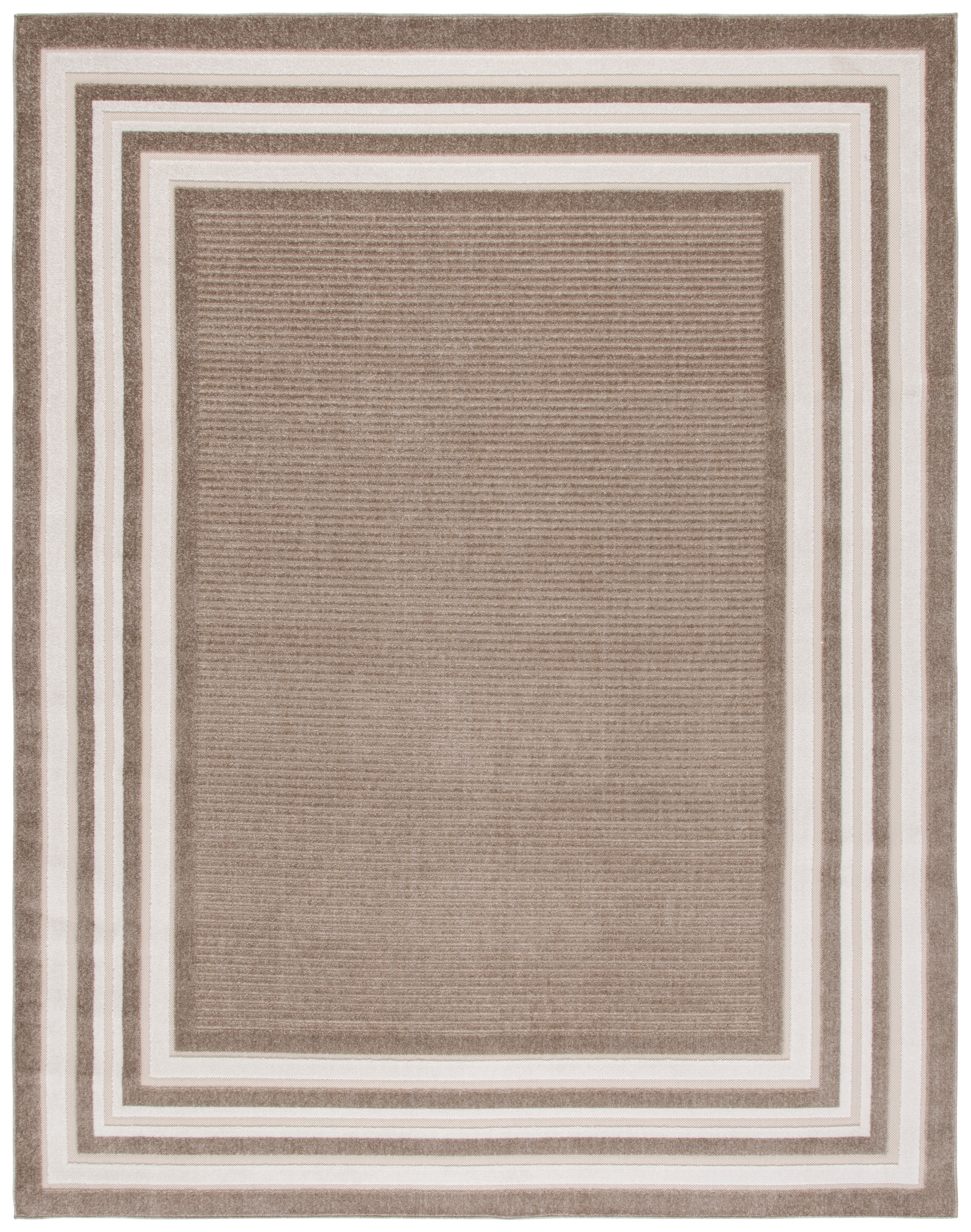 SAFAVIEH Cabana Henry Striped Indoor/Outdoor Area Rug, Dark Beige/Ivory, 8' x 10'