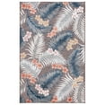 thumbnail image 1 of SAFAVIEH Cabana Jane Botanical Indoor/Outdoor Area Rug, Brown/Blue, 8' x 10', 1 of 10