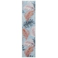 thumbnail image 1 of SAFAVIEH Cabana Jane Botanical Indoor/Outdoor Runner Rug, Blue/Rust, 2' x 10', 1 of 9