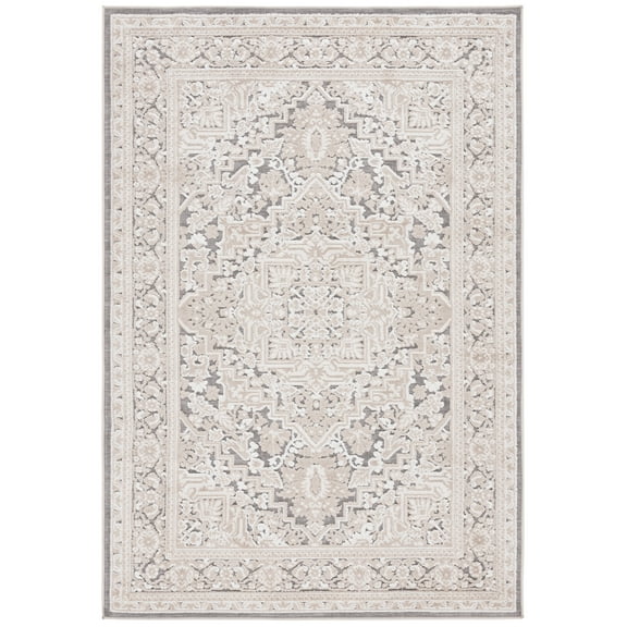 SAFAVIEH Cabana Joshua Medallion Indoor/Outdoor Area Rug, Beige/Ivory, 8' x 10'