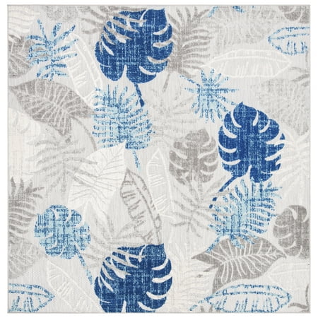SAFAVIEH Cabana Kuzman Botanical Indoor/Outdoor Area Rug, Grey/Blue, 8' x 8' Square price history on PriceWatchPro