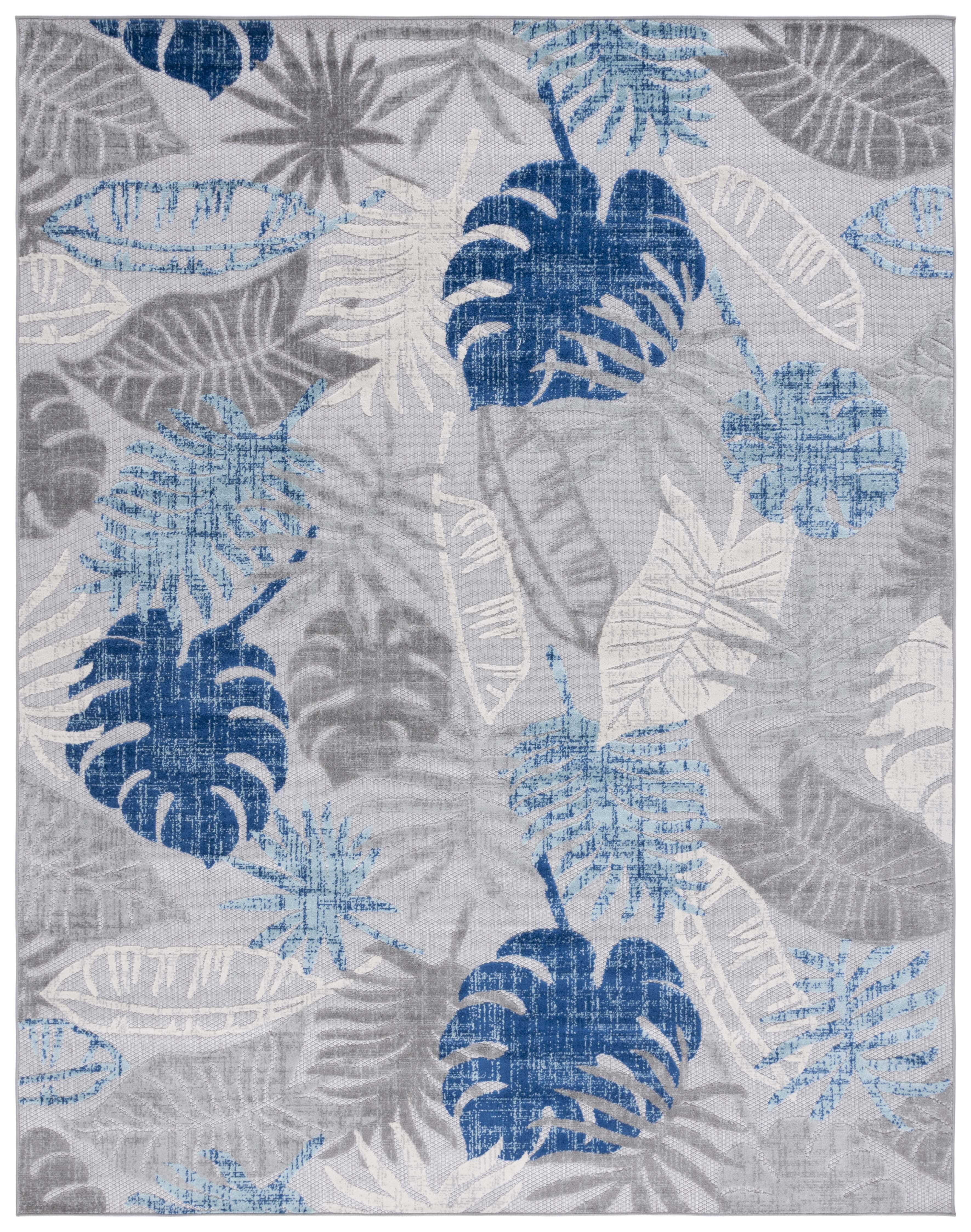 SAFAVIEH Cabana Kuzman Cream/Red 2'X8' Runner Area Rug, Grey/Blue, 9' x 12'