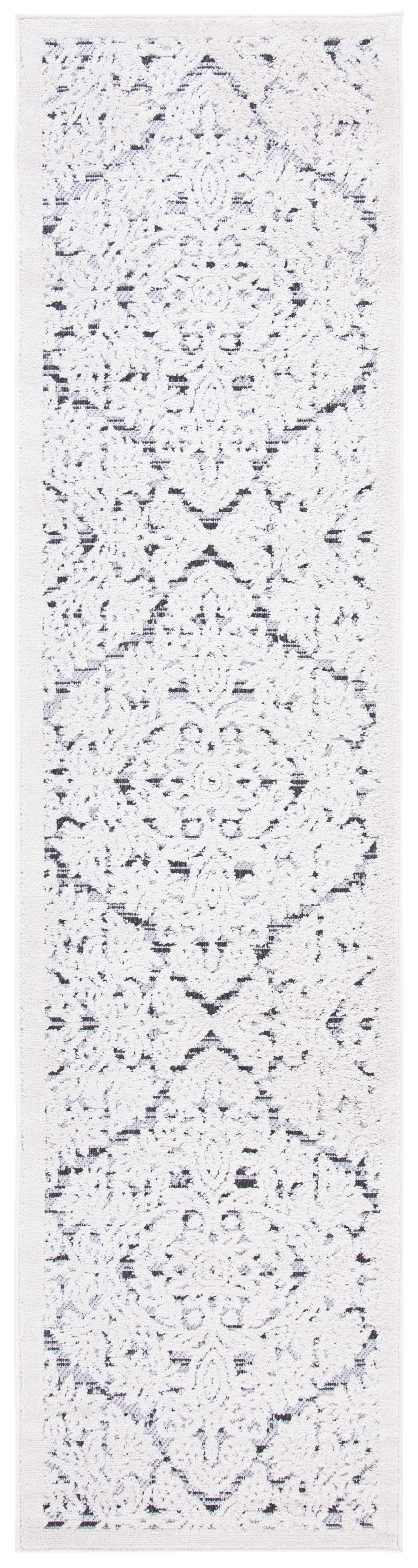 SAFAVIEH Cabana Kyleigh Ivory/Grey 2'2"X9' Runner Indoor/Outdoor Runner Rug Ivory/Grey, 2'2" x 9'