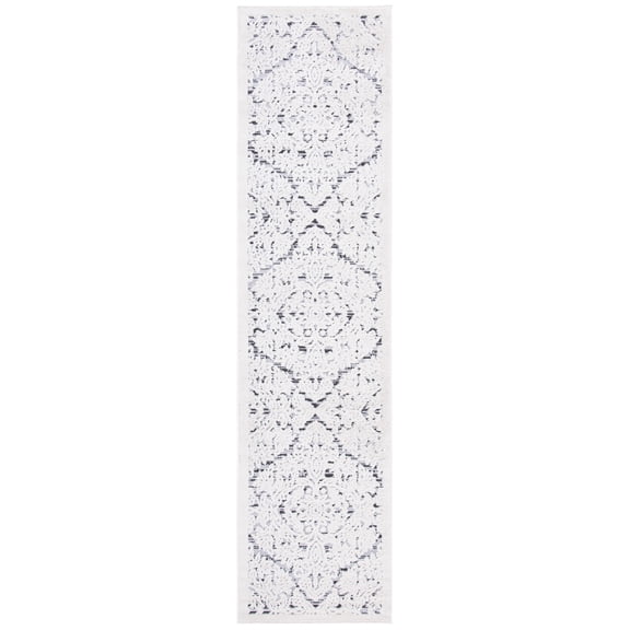 SAFAVIEH Cabana Kyleigh Ivory/Grey 2'2"X9' Runner Indoor/Outdoor Runner Rug Ivory/Grey, 2'2" x 9'