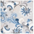 thumbnail image 1 of SAFAVIEH Cabana Lowell Floral Indoor/Outdoor Area Rug, Grey/Blue, 3' x 3' Square, 1 of 18
