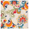 thumbnail image 1 of SAFAVIEH Cabana Lowell Floral Indoor/Outdoor Area Rug, Ivory/Blue, 6'7" x 6'7" Square, 1 of 15
