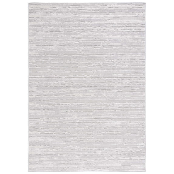 SAFAVIEH Cabana Maisy Indoor/Outdoor Area Rug, Grey/Ivory, 8' x 10'