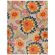 Safavieh Cabana Michelle Floral Indoor/Outdoor Area Rug, Ivory/Orange, 9' x 12'