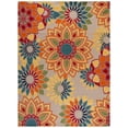 thumbnail image 1 of SAFAVIEH Cabana Molly Floral Indoor/Outdoor Area Rug, Ivory/Orange, 6'7" x 9', 1 of 18