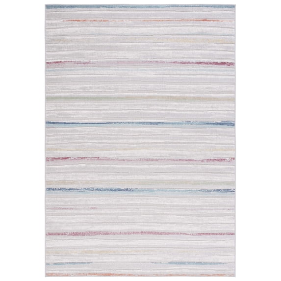 SAFAVIEH Cabana Noelle Indoor/Outdoor Area Rug, Red/Aqua/Ivory, 5' x 8'