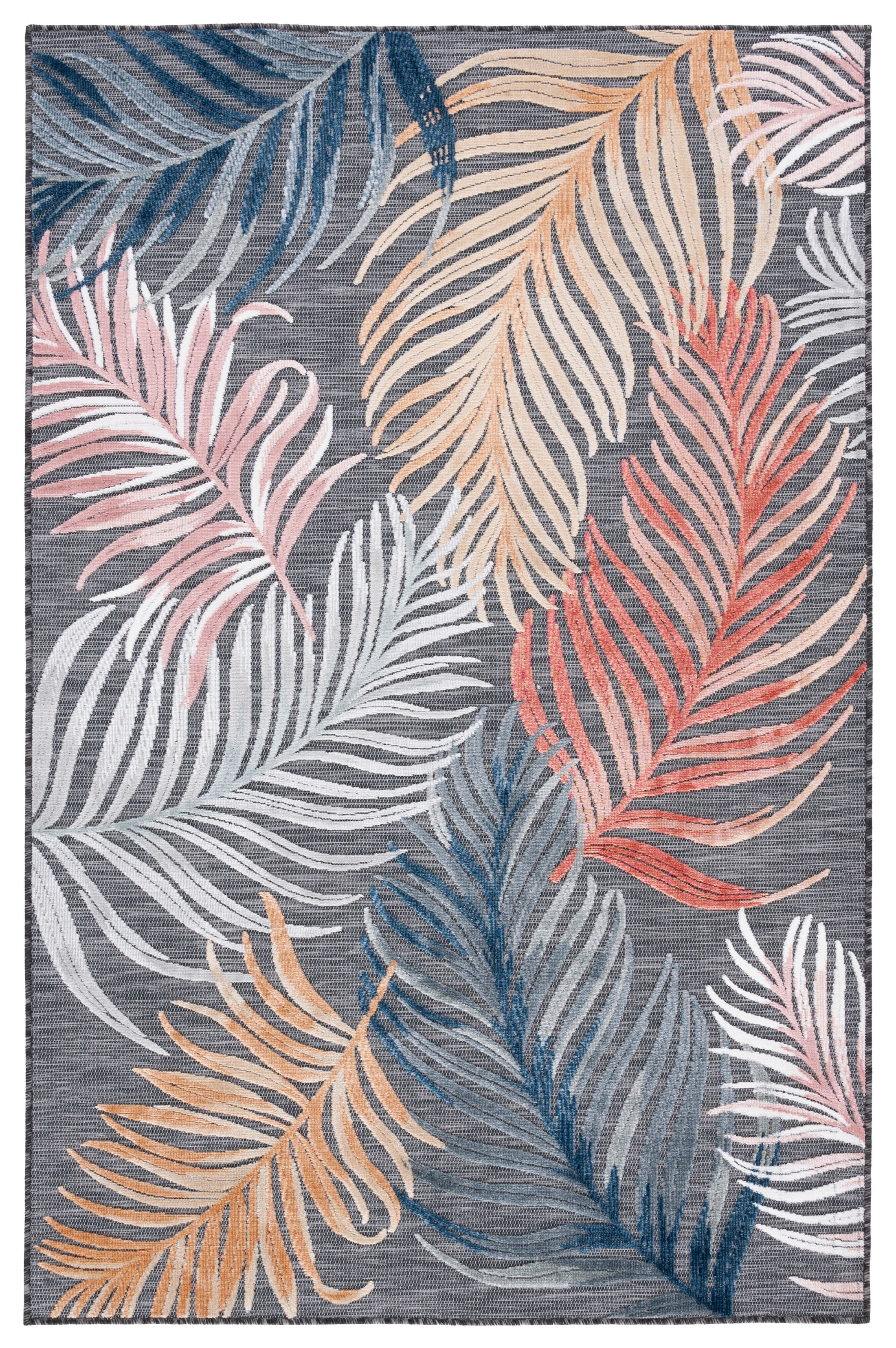 Elysian Fields Black & Rust Floral 8' x 10' Easy-Care Rug
