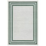 SAFAVIEH Cabana Rado Bordered Indoor/Outdoor Area Rug, Ivory/Green, 8' x 10'
