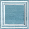 thumbnail image 1 of SAFAVIEH Cabana Rado Bordered Indoor/Outdoor Area Rug, Turquoise/Ivory, 6'7" x 6'7" Square, 1 of 16