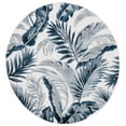 thumbnail image 1 of SAFAVIEH Cabana Rosario Botanical Indoor/Outdoor Area Rug, Ivory/Navy, 6'5" x 6'5" Round, 1 of 12