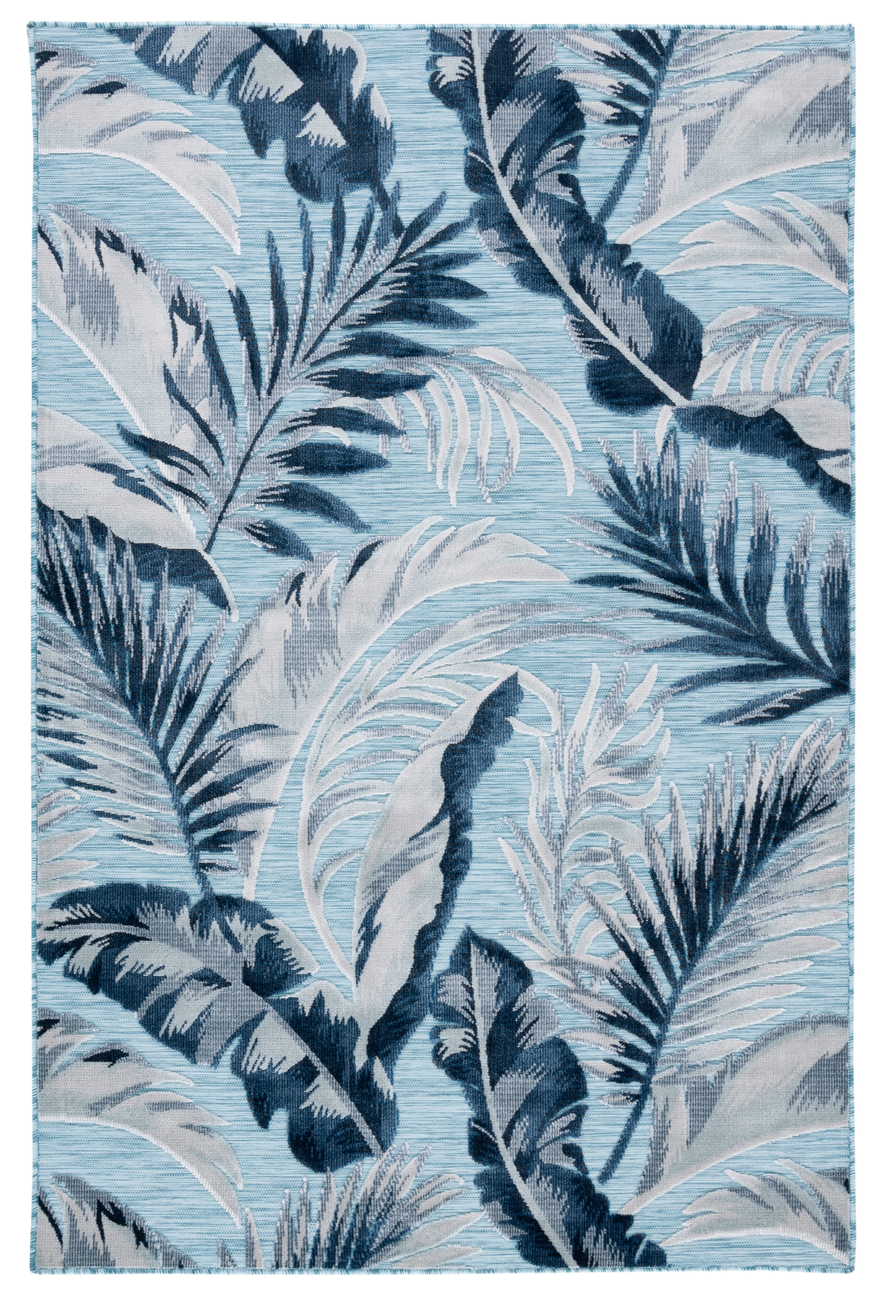 SAFAVIEH Cabana Rosario Indoor/Outdoor Area Rug, Aqua/Navy, 5' x 8 ...