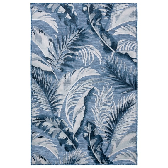 SAFAVIEH Cabana Rosario Indoor/Outdoor Area Rug, Black/Grey, 6' x 9'