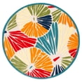 thumbnail image 1 of SAFAVIEH Cabana Roscoe Floral Indoor/Outdoor Area Rug, Ivory/Blue, 6'7" x 6'7" Round, 1 of 10