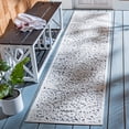 thumbnail image 1 of SAFAVIEH Cabana Ruadhan Geometric Indoor/Outdoor Runner Rug, Ivory/Grey, 2'2" x 11', 1 of 12