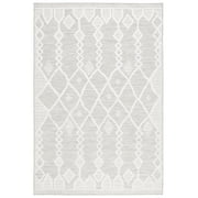 SAFAVIEH Cabana Salim Geometric Indoor/Outdoor Area Rug, Grey/Ivory, 5'1" x 7'6"