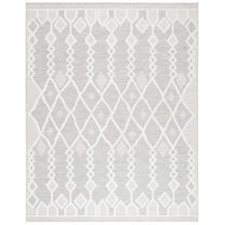 SAFAVIEH Cabana Salim Geometric Indoor/Outdoor Area Rug, Grey/Ivory, 9' x 12'