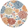 thumbnail image 1 of SAFAVIEH Cabana Siomha Floral Indoor/Outdoor Area Rug, Creme/Red, 4' x 4' Round, 1 of 8