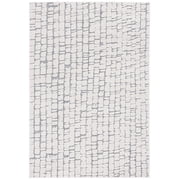 SAFAVIEH Cabana Tamsen Geometric Indoor/Outdoor Area Rug, Ivory/Grey, 5'3" x 7'6"