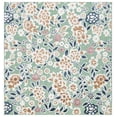 thumbnail image 1 of SAFAVIEH Cabana Tobias Floral Indoor/Outdoor Area Rug, Green/Navy, 4' x 4' Square, 1 of 11