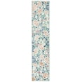 thumbnail image 1 of SAFAVIEH Cabana Tobias Floral Indoor/Outdoor Runner Rug, Green/Navy, 2' x 9', 1 of 12