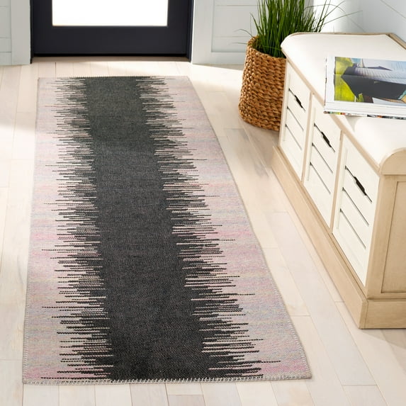 SAFAVIEH Cabo Alexa Abstract Runner Rug, Beige/Black, 2'3" x 8'
