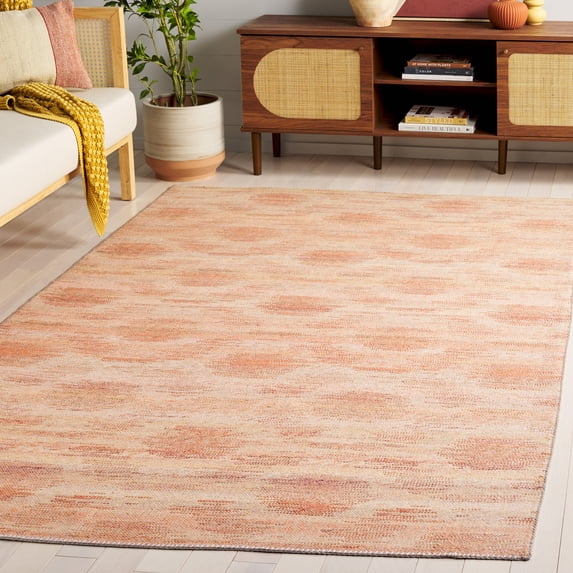 SAFAVIEH Cabo Casimir Abstract Area Rug, Red/Beige, 7' x 7' Square