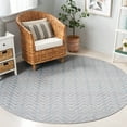 thumbnail image 1 of SAFAVIEH Cabo Diarmait Wavy Striped Area Rug, Light Blue/Beige, 7' x 7' Round, 1 of 7