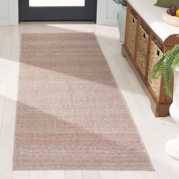 SAFAVIEH Cabo Fernando Striped Runner Rug, Red/Sage, 2'3" x 8'