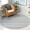 thumbnail image 1 of SAFAVIEH Cabo Lyla Striped Area Rug, Beige/Blue, 7' x 7' Round, 1 of 7