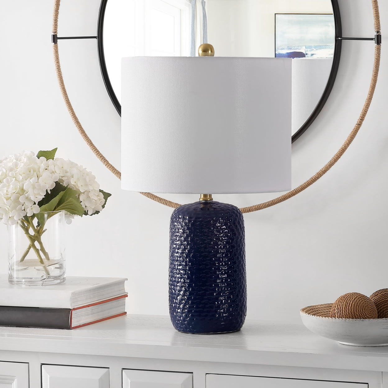 SAFAVIEH Caden Modern Glass Table Lamp, Clear, Set of 2