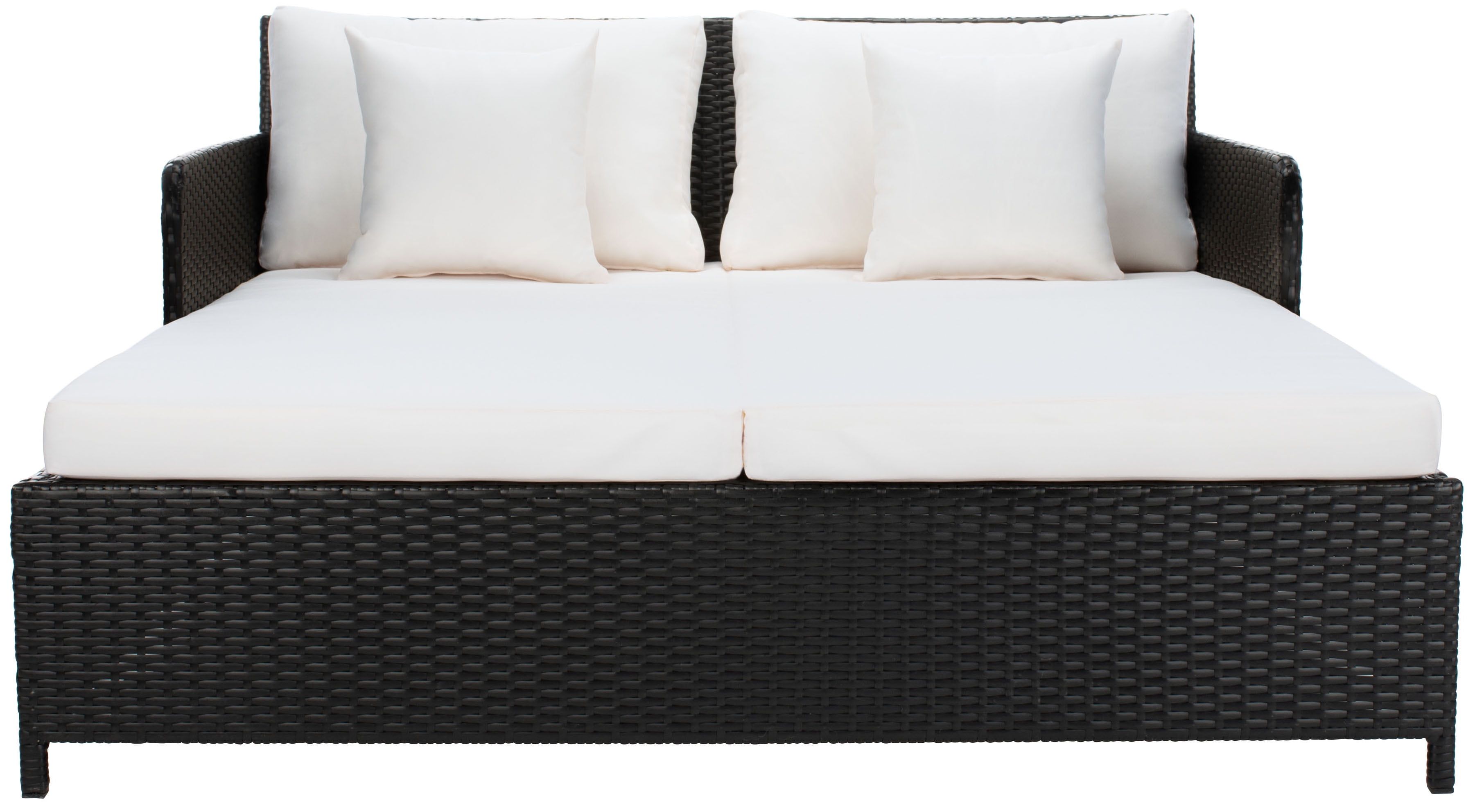 SAFAVIEH Cadeo Outdoor Patio Daybed, Black/Beige - Walmart.com