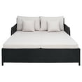 thumbnail image 1 of SAFAVIEH Cadeo Outdoor Patio Daybed, Black/Light Grey, 1 of 12
