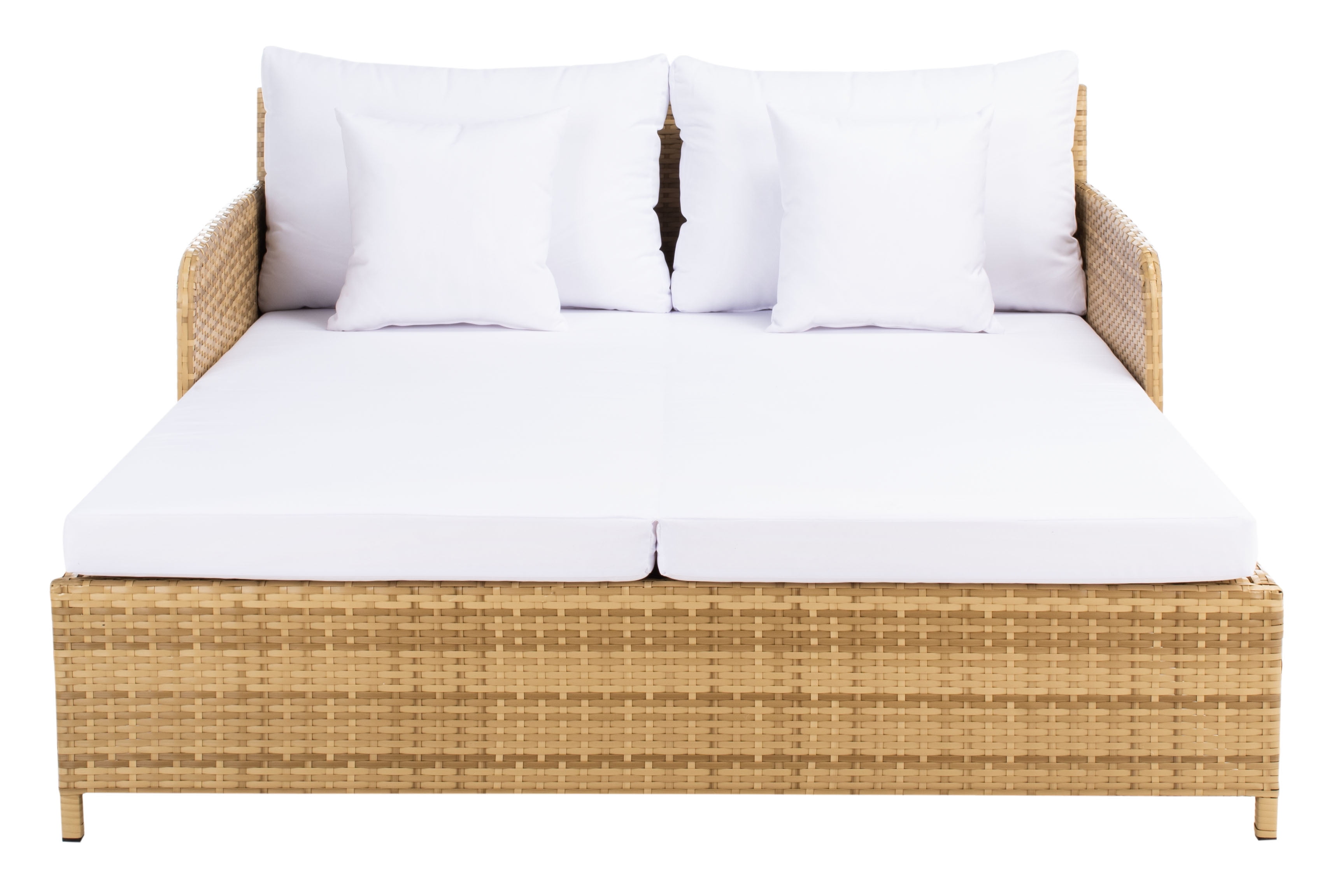 SAFAVIEH Cadeo Outdoor Patio Daybed, Natural/White