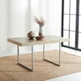 thumbnail image 1 of Safavieh Cael 33" Scandinavian Dining Table, Sand/Silver, 1 of 4