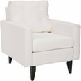thumbnail image 1 of SAFAVIEH Caleb Mid Century Modern Upholstered Club Chair, White, 1 of 2