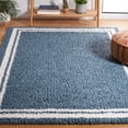 thumbnail image 1 of SAFAVIEH Calico Stojan Geometric Polyester Shag Area Rug, Blue/Ivory, 6'7" x 6'7" Square, 1 of 8