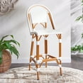 thumbnail image 1 of SAFAVIEH California Outdoor Patio Bar Stool, White, 1 of 12